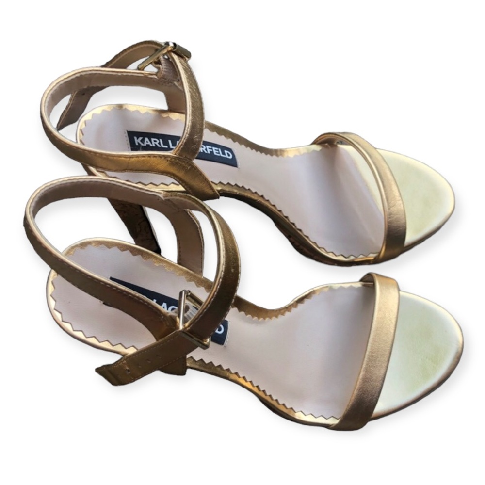 Karl Lagerfeld Paris High Heel Pumps Gold